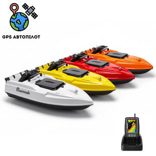 Кораблик  для завоза прикормки Dr.Boat Barracuda 83 см. С цветным эхолотом Toslon TF520 и GPS автопилотом BSGPS65 фото